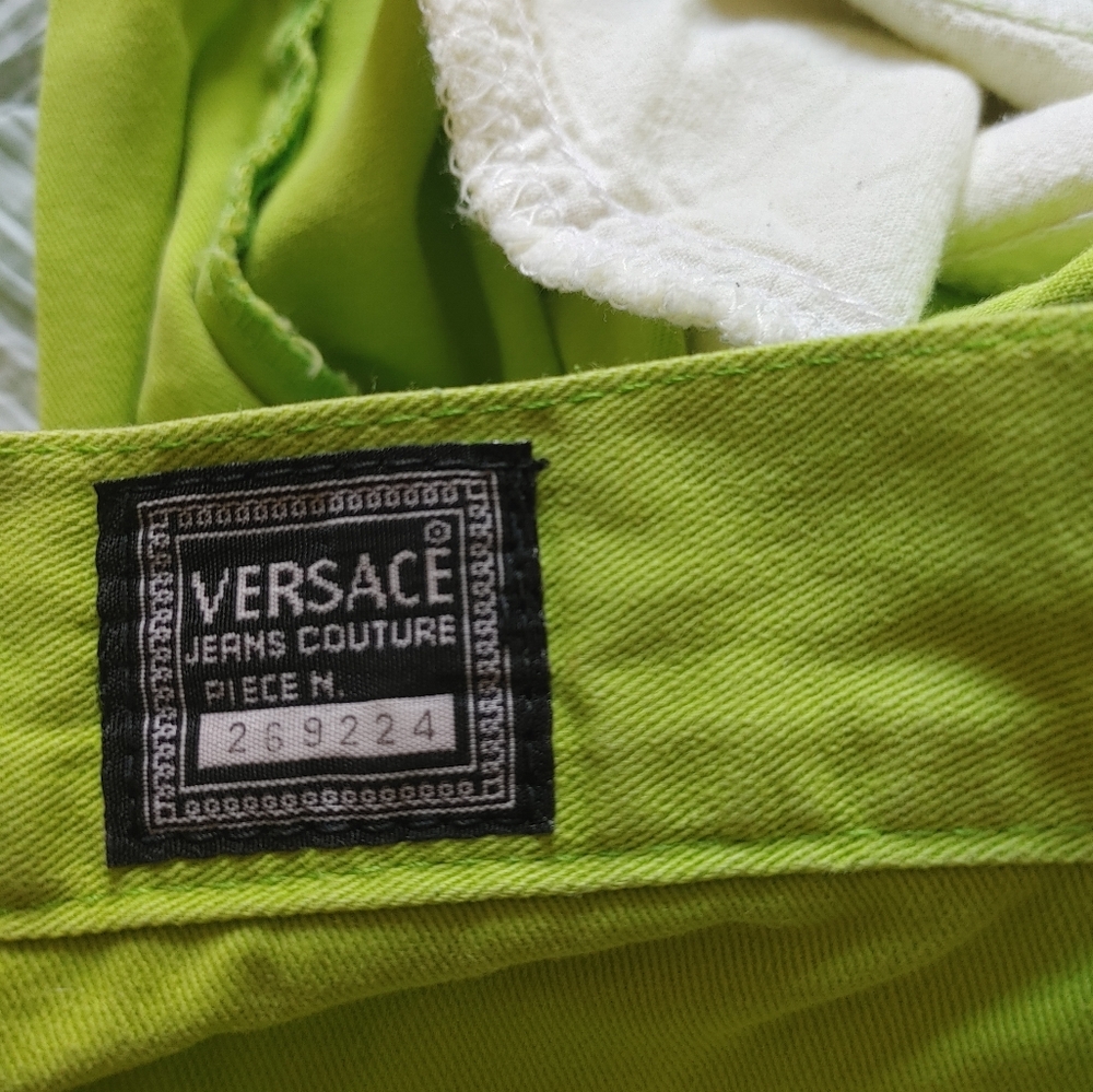 Versace Vibrant Lime Trousers - Picture 9 of 13